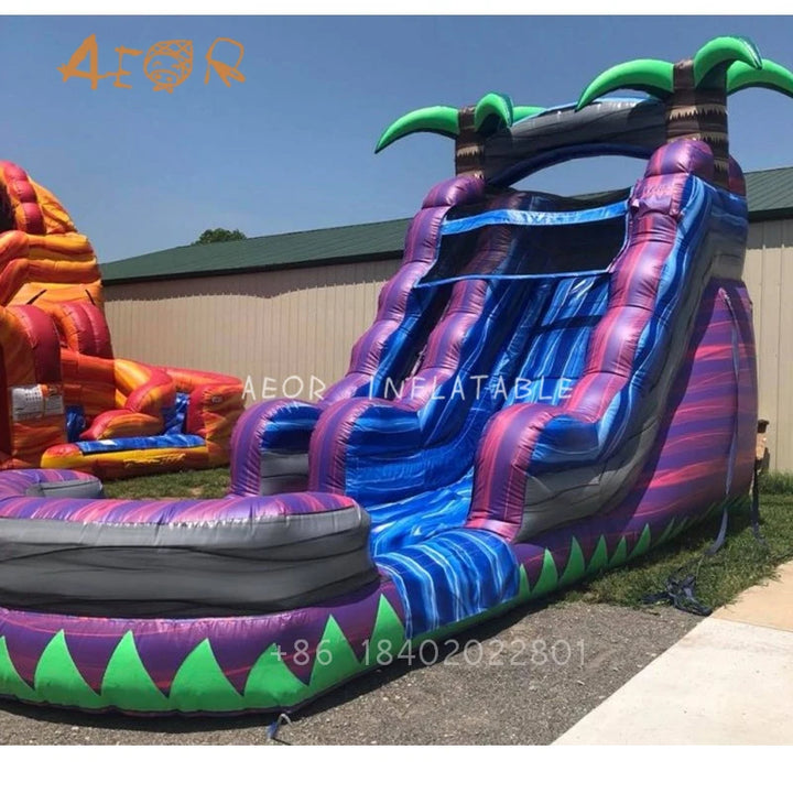 Hot Sale Inflatable Water Slide Jumping Bouncy Castle With Pool summer inflatable wet slide with pool