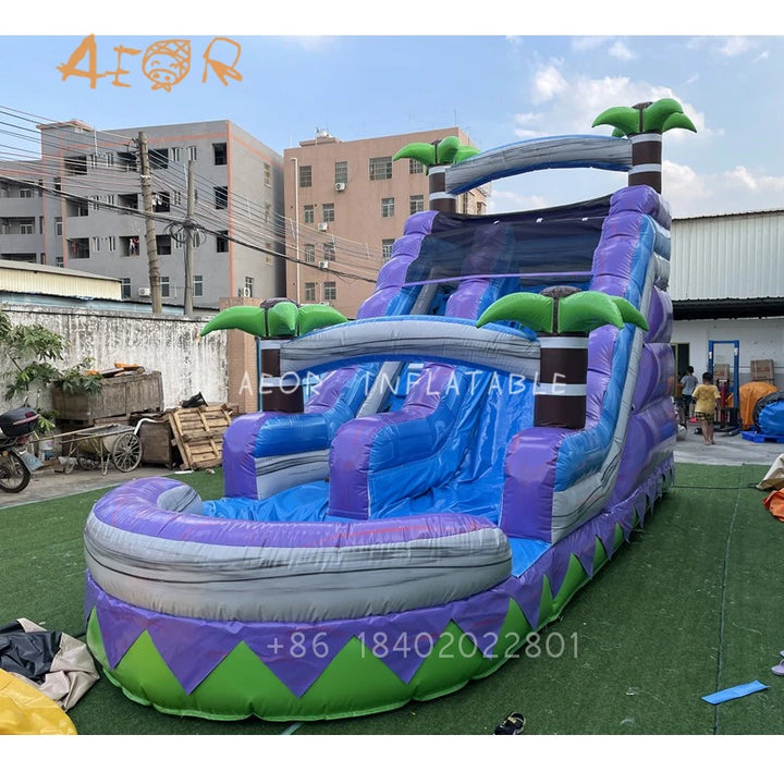 Hot Sale Inflatable Water Slide Jumping Bouncy Castle With Pool summer inflatable wet slide with pool