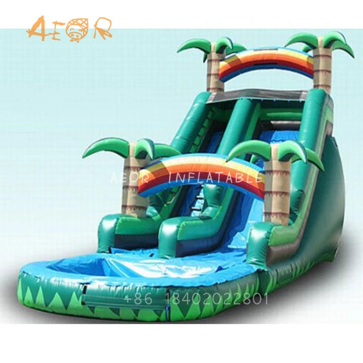 Hot Sale Inflatable Water Slide Jumping Bouncy Castle With Pool summer inflatable wet slide with pool