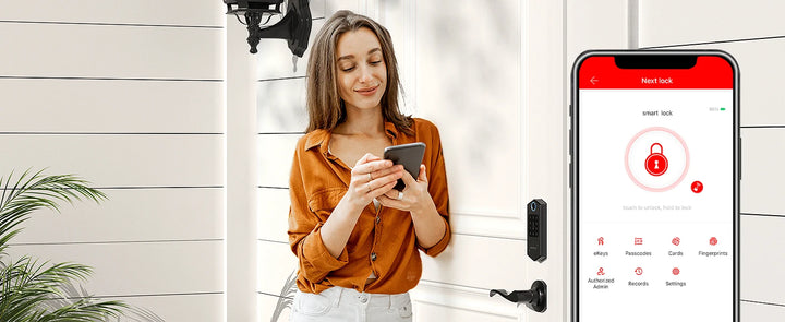 A3 Fingerprint Smart Front Door Lock Keyless Entry Set with 2 Handles Keypad Electronic Digital Deadbolt Locks for Home Office