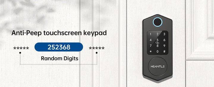 A3 Fingerprint Smart Front Door Lock Keyless Entry Set with 2 Handles Keypad Electronic Digital Deadbolt Locks for Home Office