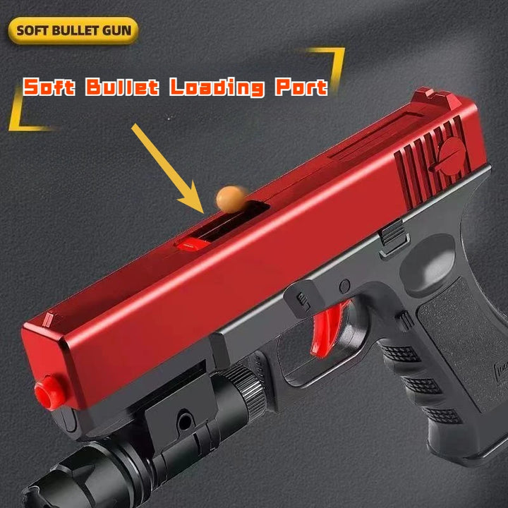 Graffito G17 Manual Loading Toy Guns Safety Bullet Gun CS Outdoor Weapon Shooting Games Birthday Gift  for Kids Adult