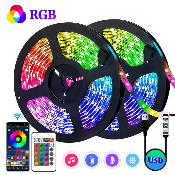 LED Strip Lights RGB 5050 ,5V 1M-30M,16 million colors, RGB.