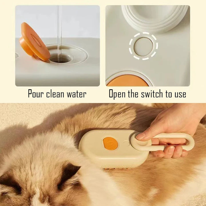 Cat Dog Pet Spray Massage Brush 3 in 1