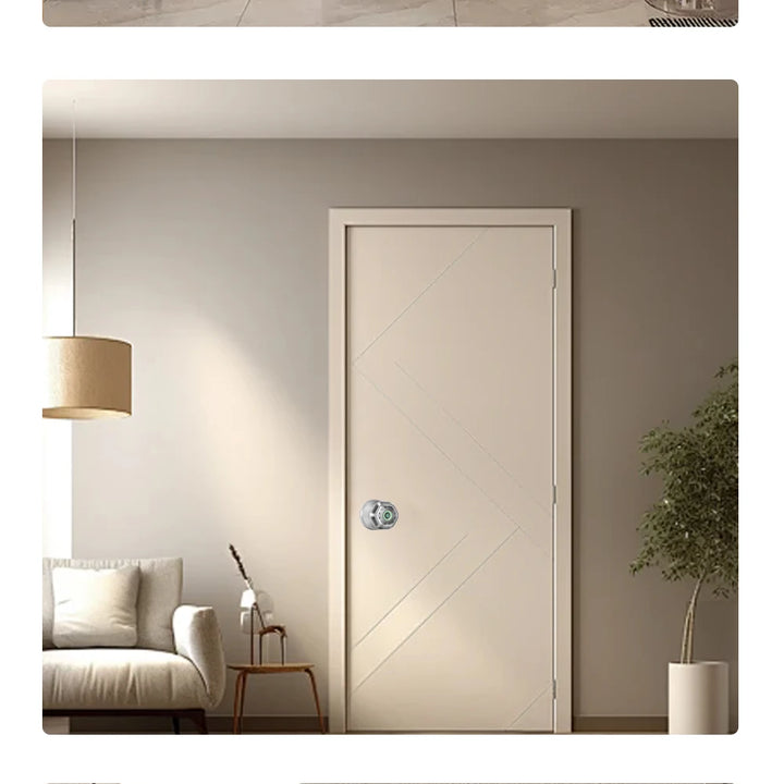 RAYKUBE Q5 USA. Free Delivery Tuya BLE Smart Fingerprint Door Lock Electronic Lock Round Knob with Password/Key/Tuya APP Unlock