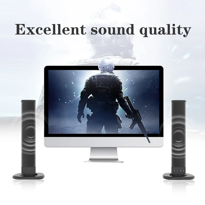 Powerful Soundbar Sound Radio Blaster Bar Audio TV PC Computer Subwoofer Wireless  Home Theater Speaker