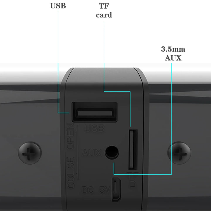 Powerful Soundbar Sound Radio Blaster Bar Audio TV PC Computer Subwoofer Wireless  Home Theater Speaker