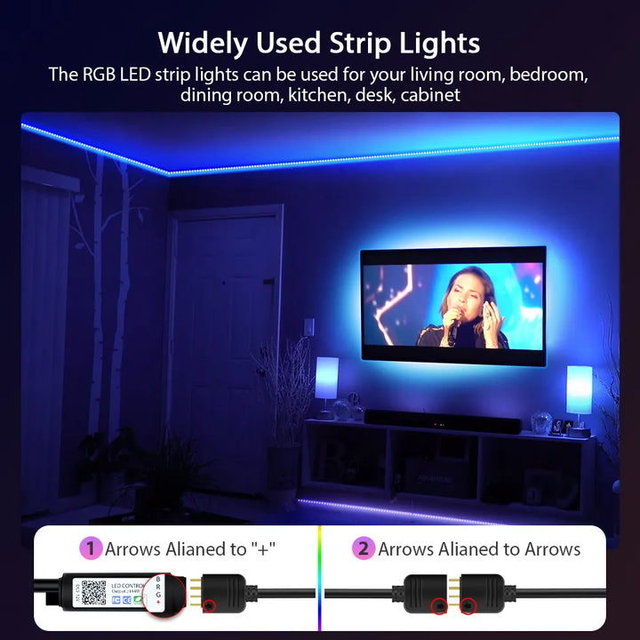 LED Strip Lights RGB 5050 ,5V 1M-30M,16 million colors, RGB.