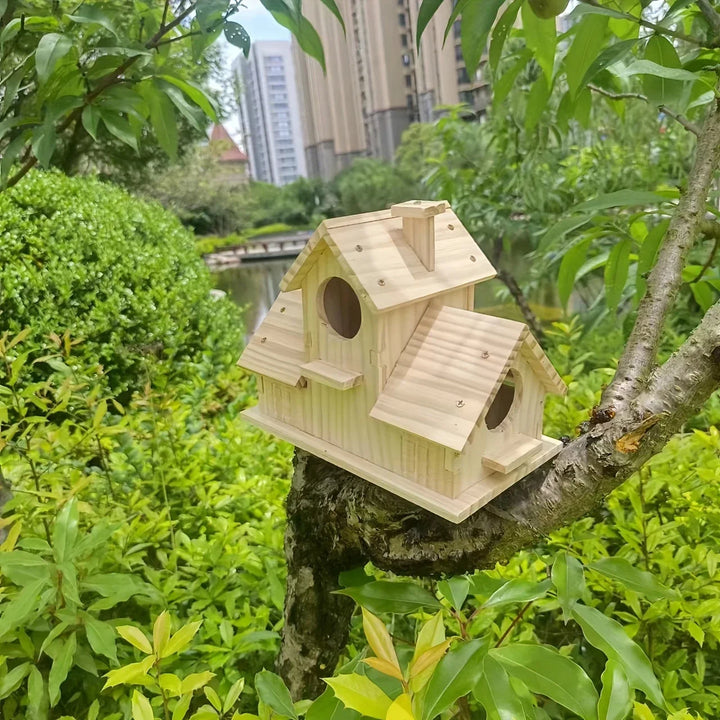 Wooden Bird Nest Outdoor Parrot House Weatherproof