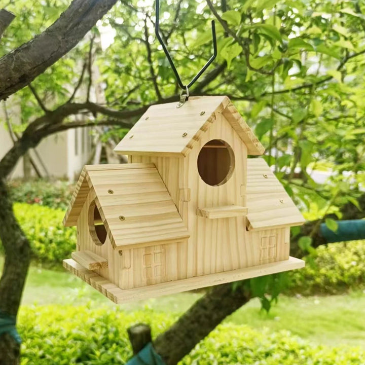 Wooden Bird Nest Outdoor Parrot House Weatherproof