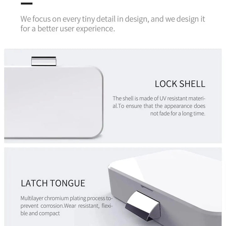 Tuya Lock 1pc Bluetooth Drawer Lock, Wireless Smart Security Cabinet Electronic Lock Keyless Invisible Safety Cabinet Locks