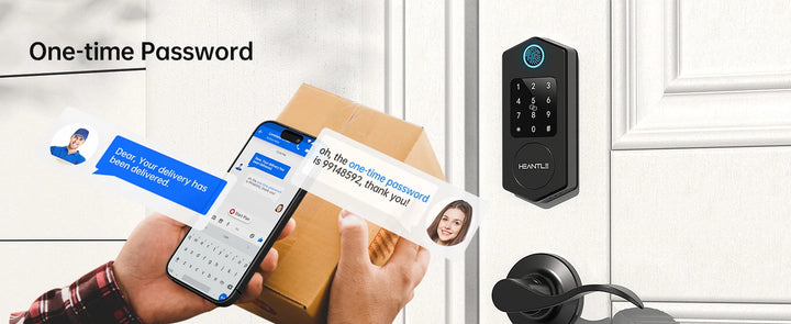 A3 Fingerprint Smart Front Door Lock Keyless Entry Set with 2 Handles Keypad Electronic Digital Deadbolt Locks for Home Office