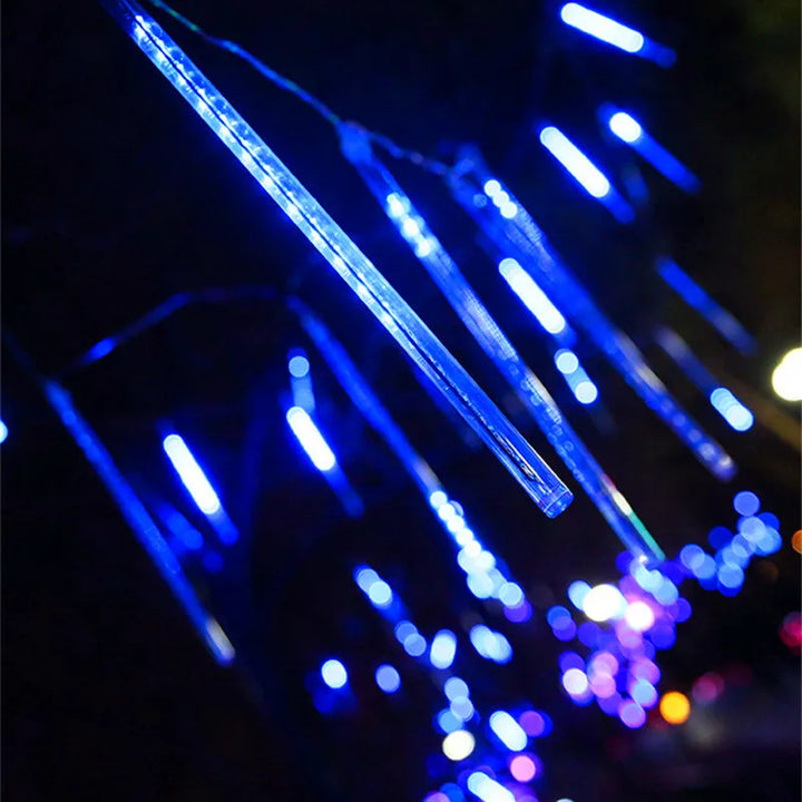 Solar LED Meteor Shower Rain Lights Holiday String Lights Waterproof Garden Light 8 Tubes 144 Leds Christmas Wedding Decoration