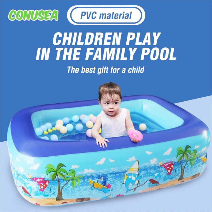 Inflatable Swimming Pool Large Family Pools Adult Children's Swimming Pool for Kids Baby Bathtub Summer Outdoor Water Play Toys