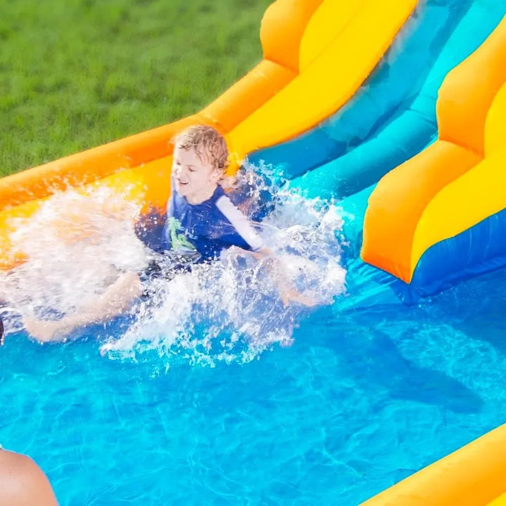 Spray N Splash 20' Long Inflatable Water Park - Blower - Premium Quality - Easy Setup Pool Inflatables Pools Swimming Outdoor