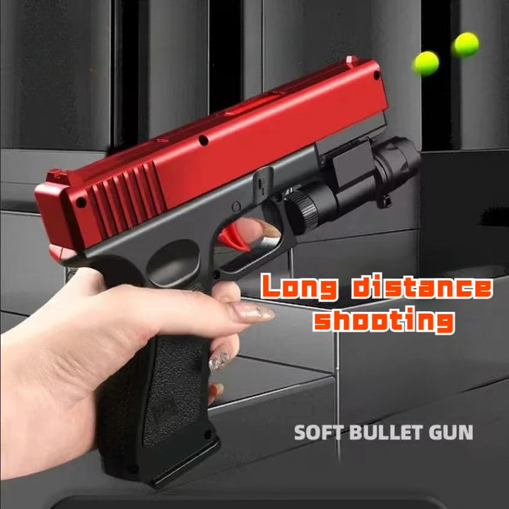 Graffito G17 Manual Loading Toy Guns Safety Bullet Gun CS Outdoor Weapon Shooting Games Birthday Gift  for Kids Adult